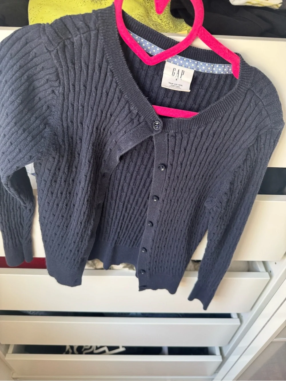 Baby GAPNavy Ribbed Cable Cardigan Sweater